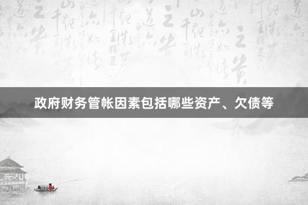 政府财务管帐因素包括哪些资产、欠债等